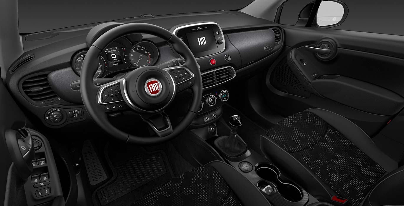 FIAT 500X Cross 1.0 Firefly T3 (120CV) S&S 3 FIAT 500X Cross 1.0 Firefly T3 120CV SS Delantera Interior | Avanti Renting