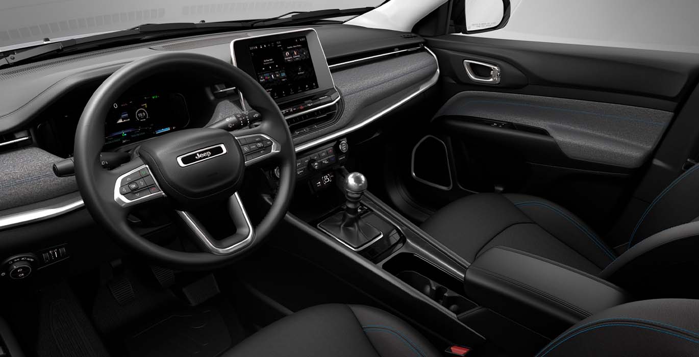 JEEP COMPASS 1.3 130CV LONGITUDE FWD (MANUAL) 3 Jeep Compass 1.3 GSE T4 130CV Longitude interior delantera | Avanti Renting