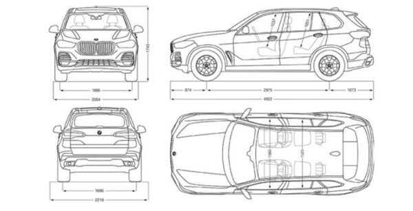 BMW X5 Xdrive45e dibujo | Avanti Renting