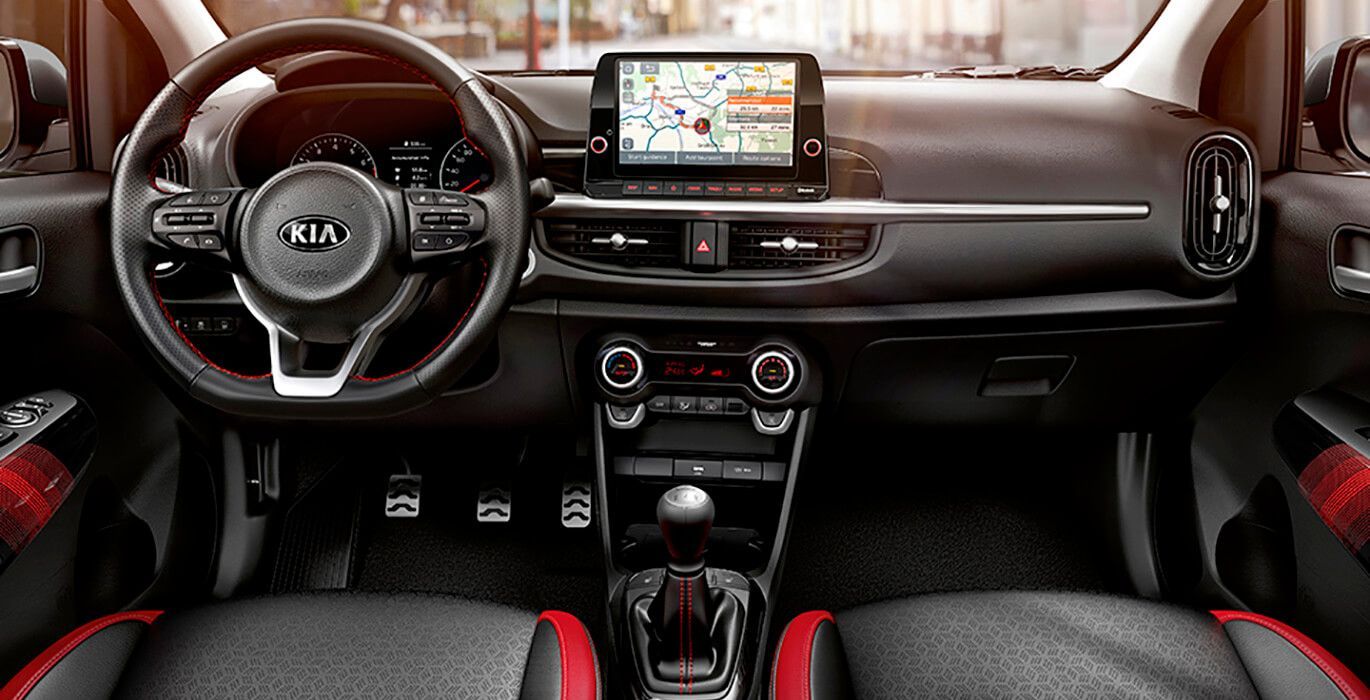 Kia Picanto 1.0 CPi Concept Eco-Dynamics 1 kia picanto jape my21 gtl interior red | Avanti Renting