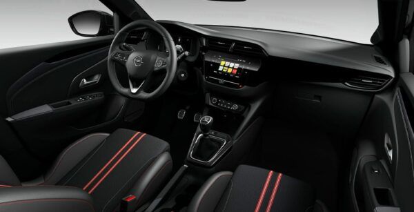 OPEL Corsa GS 1.2T interior delantera | Avanti Renting