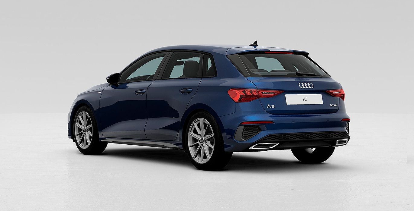 AUDI A3 Sportback S-Line 30 TDI 2 AUDI A3 Sportback S Line 30 TDI exterior trasera | Avanti Renting