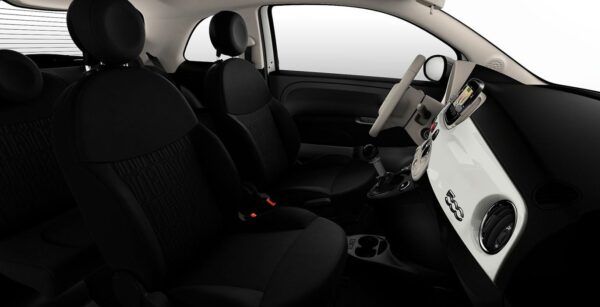 FIAT 500 Dolcevita 1.0 52KW 70 CV Hibrido blanco interior perfil | Avanti Renting