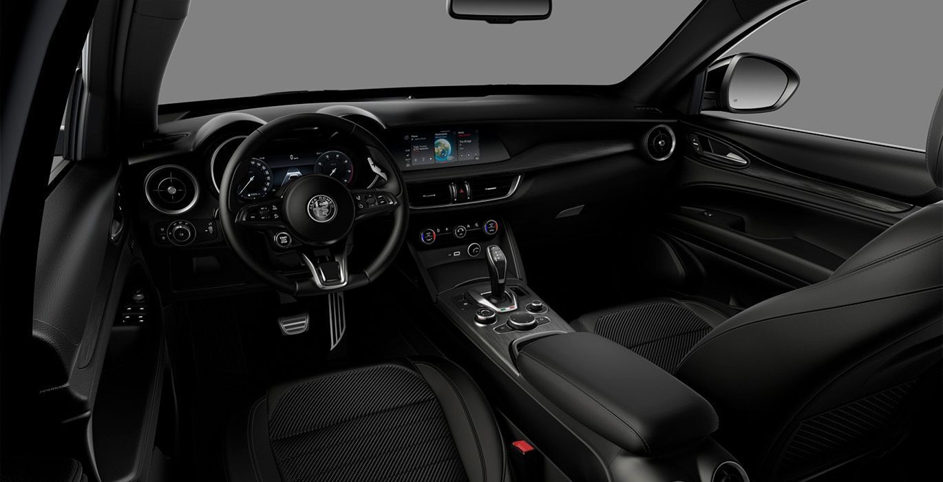 ALFA ROMEO Stelvio 2.2 JTDM Sprint interior delantera | Avanti Renting