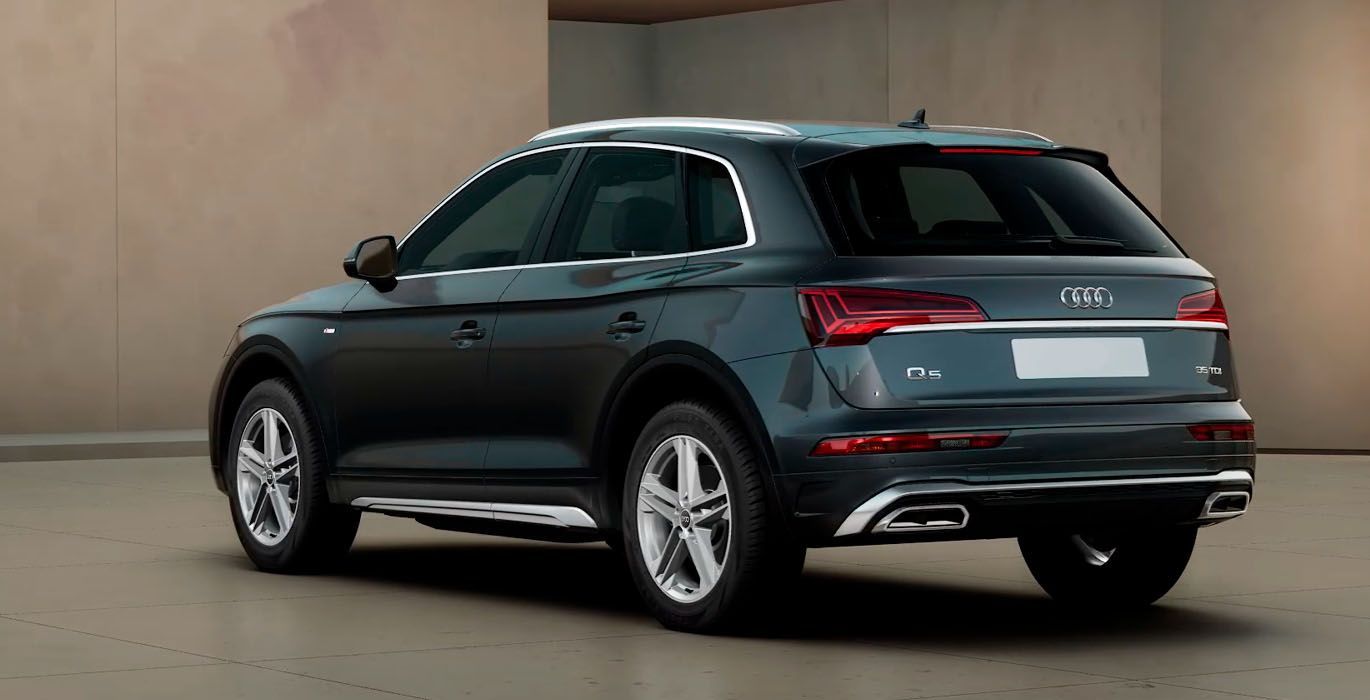 Audi Q5 S Line 35 Tdi S Tronic gris manhattan exterior trasera | Avanti Renting