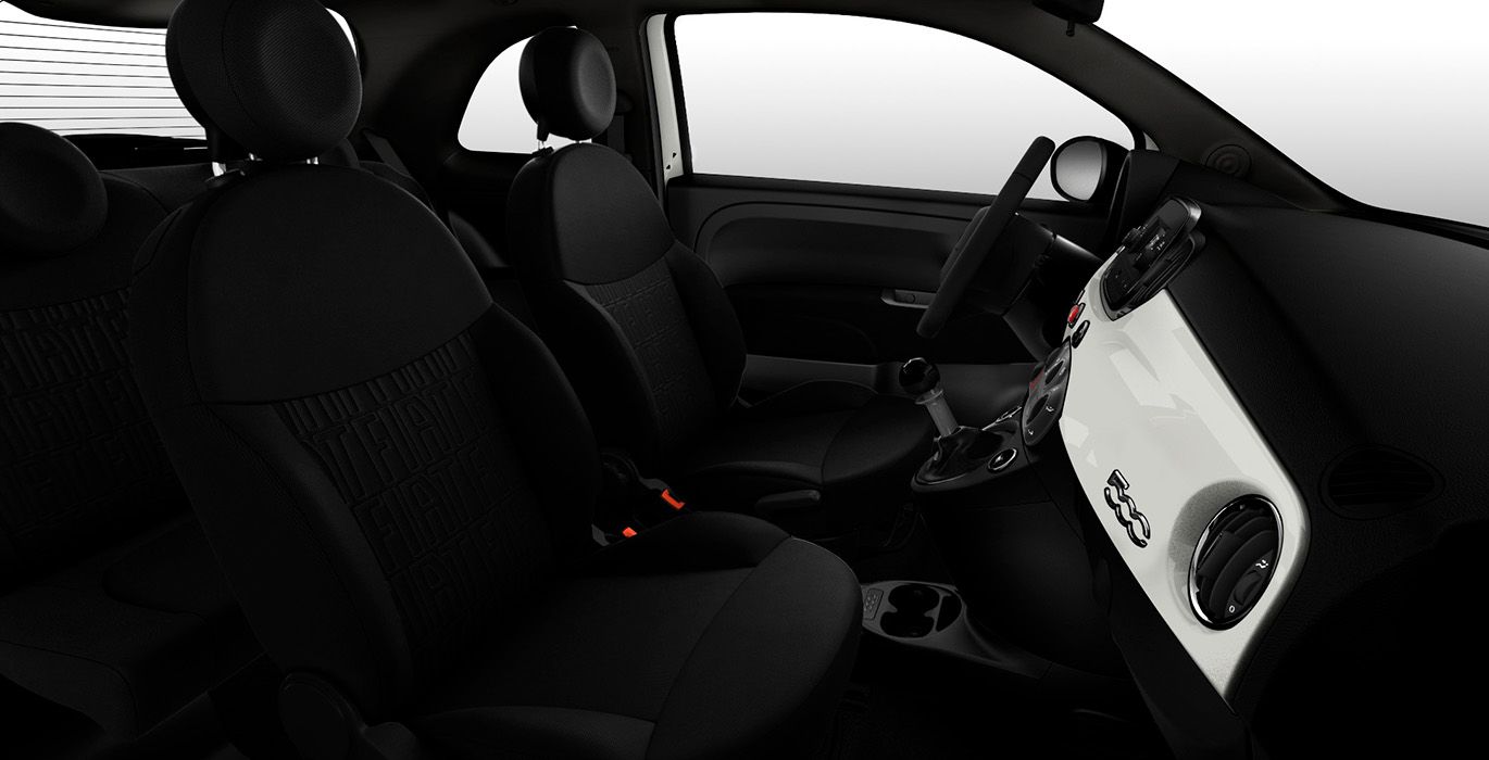 Fiat 500 1.0 Hybrid interior perfil negro | Avanti Renting