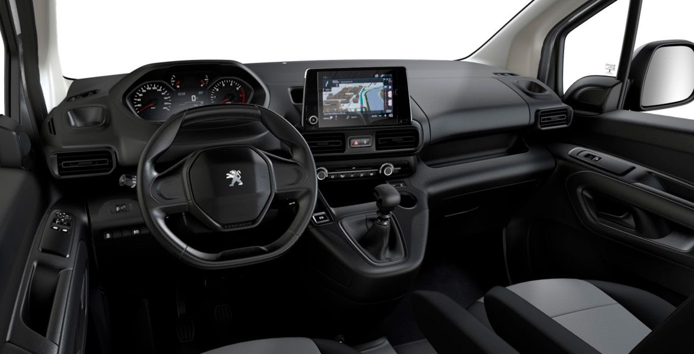 Peugeot Partner Pro Standard BlueHDI interior delantera | Avanti Renting