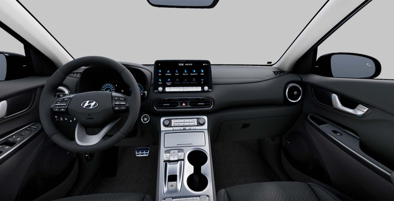 Hyundai Kona EV 150kW 64kWh Tecno 2C interior 2 2 | Avanti Renting