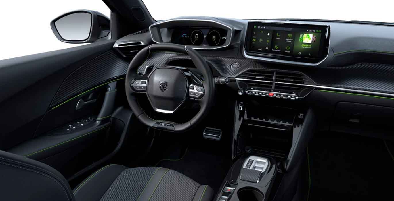 PEUGEOT 2008 GT PURETECH 130 EAT AUTOMATICO interior delantera | Avanti Renting