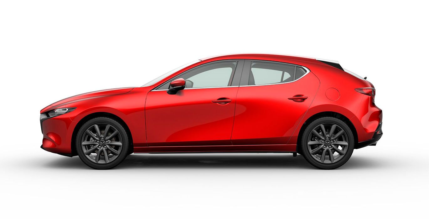 Mazda 3 E Sky G MHEV Centre Line lateral | Avanti Renting