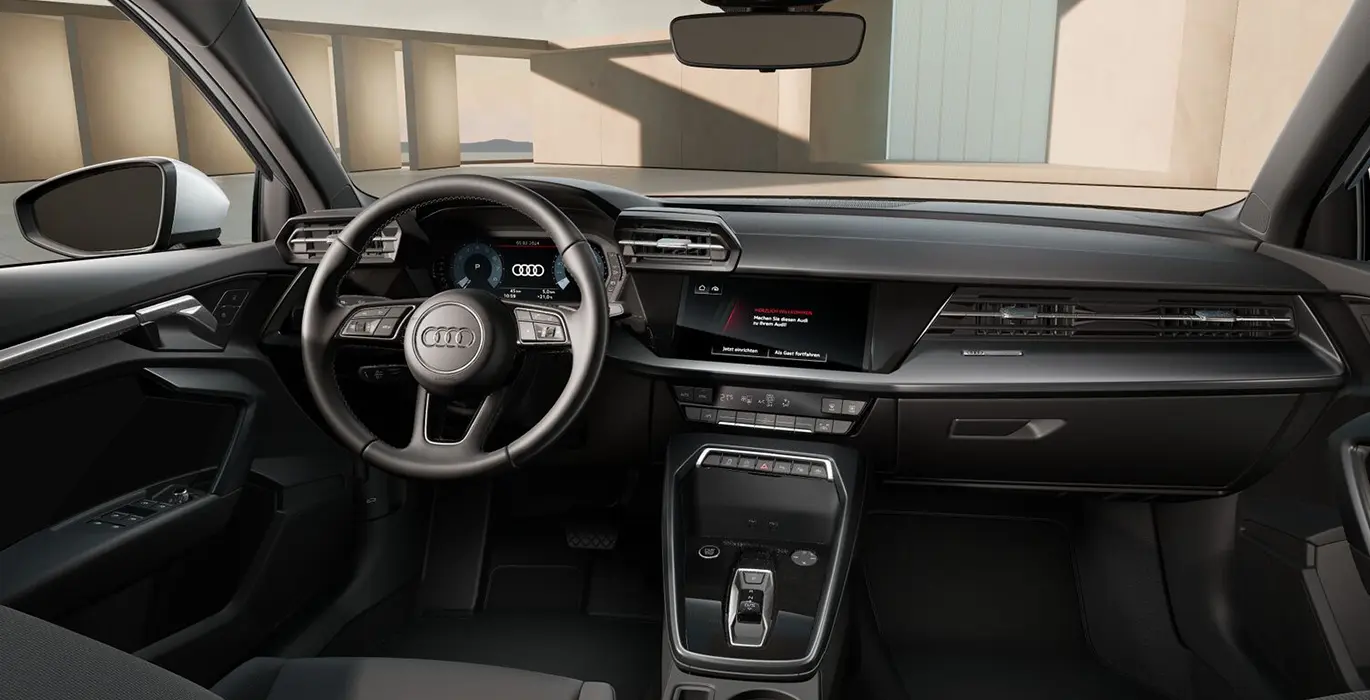 AUDI A3 Sportback Advanced 35 TFSI S Tronic interior delantera | Avanti Renting