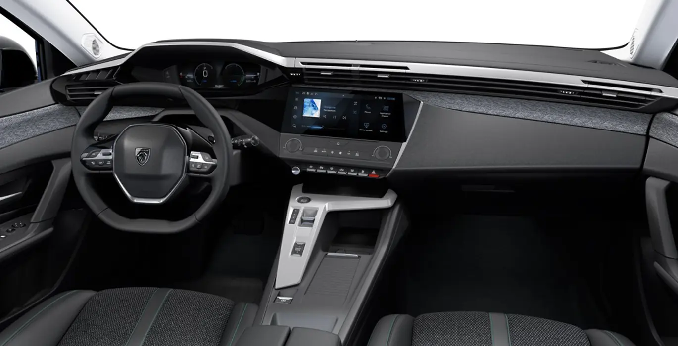 Peugeot 408 Allure Hybrid interior delantera | Avanti Renting