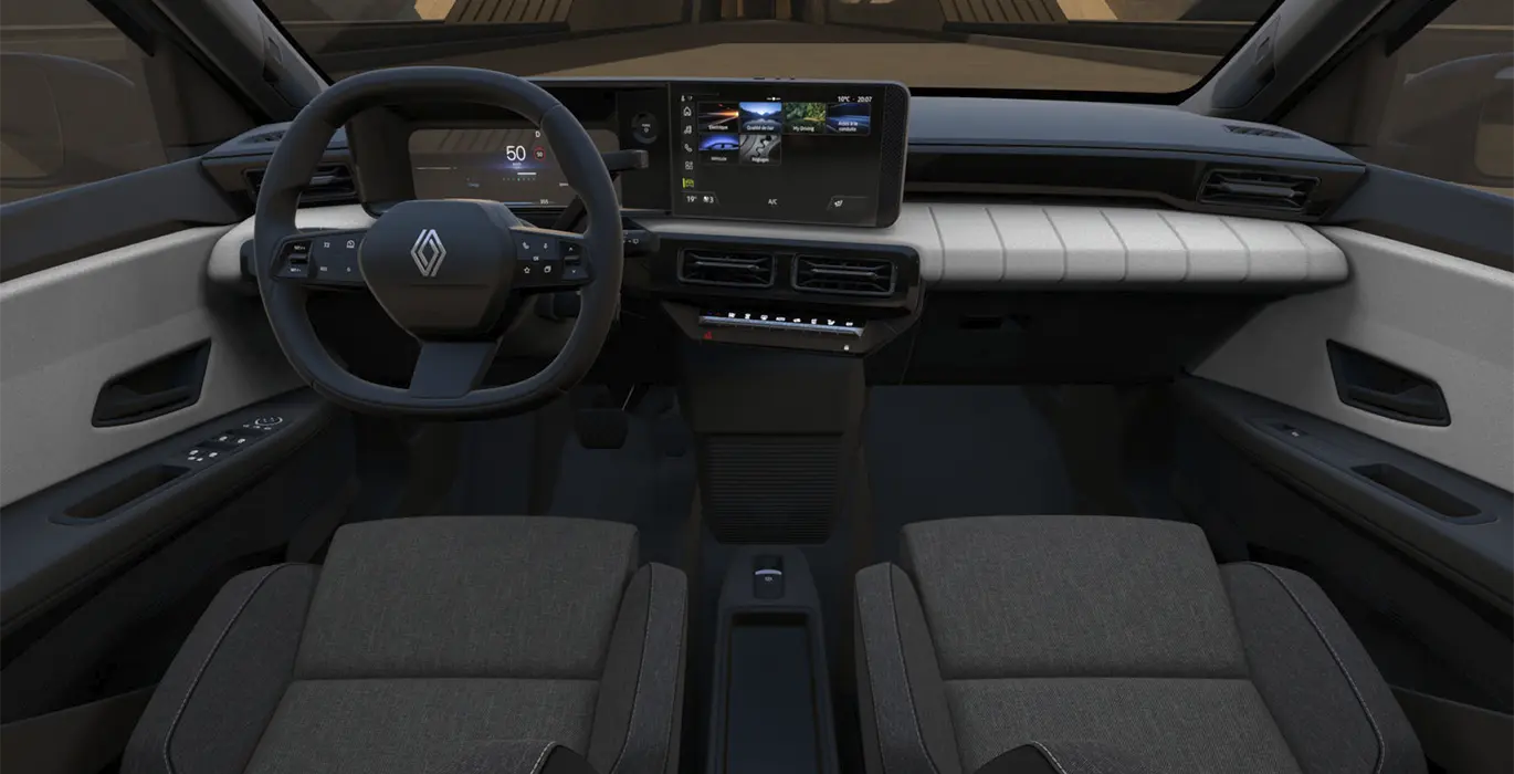 Renault 5 E-Tech Evolution 90kW 4 Renault 5 E Tech Evolution 90kW interior delantera | Avanti Renting