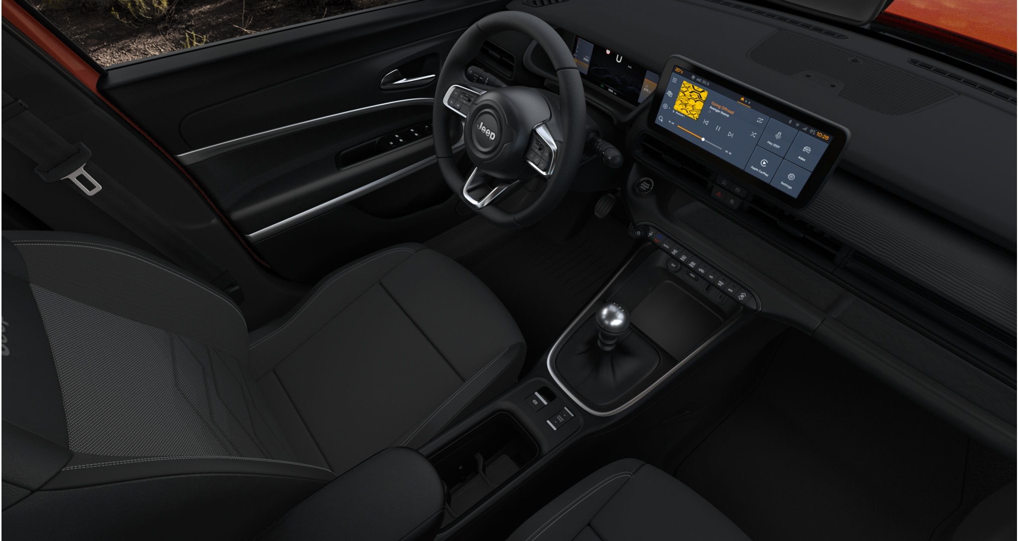 JEEP AVENGER 1.2 ALTITUDE 74kw (100CV) 3 JEEP AVENGER 1.2 G 1.2 ALTITUDE 74kw 100CV interior delantera | Avanti Renting
