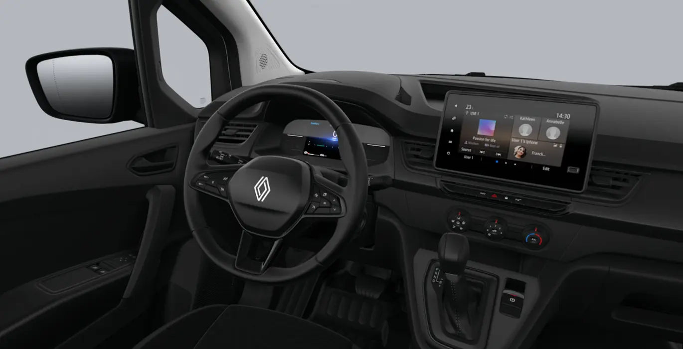 Renault Kangoo Furgón e-Tech L1 Start ev45 3 Renault Kangoo Furgon e Tech L1 Start ev45 interior delantera 1 | Avanti Renting
