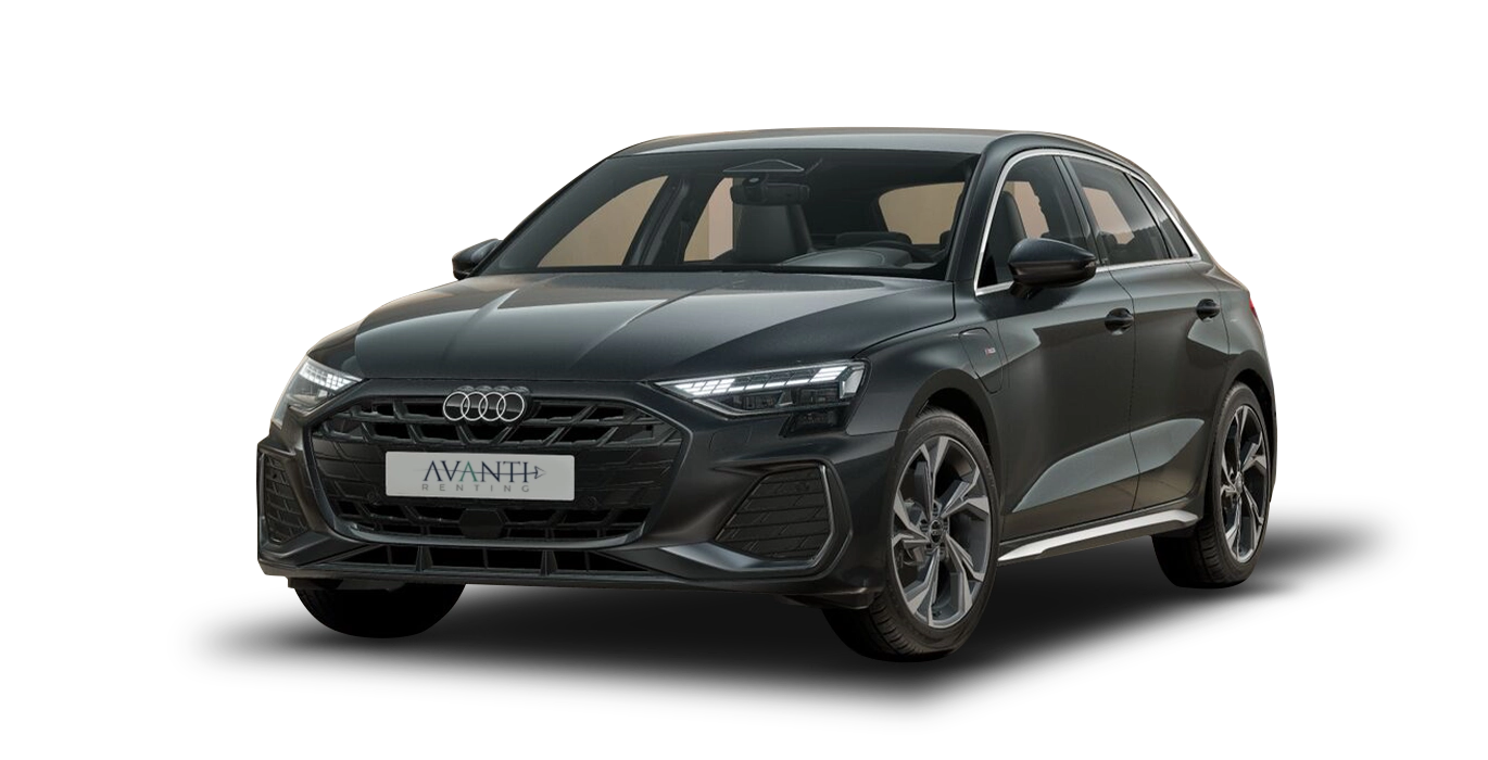 Renting AUDI A3 Sportback S Line 40 TFSIe 150kW S Tron