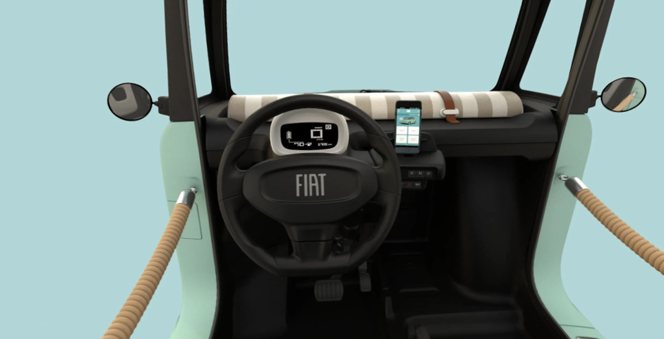 FIAT TOPOLINO 1 DOLCEVITA (AUTOMÁTICO) 3 FIAT TOPOLINO 1 DOLCEVITA AUTOMATICO interior delantera | Avanti Renting
