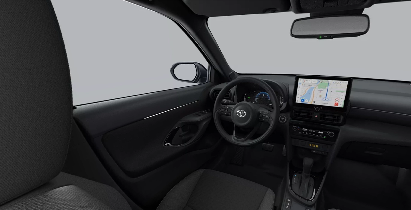 TOYOTA Yaris Cross 130H e CVT 5P ACTIVE PLUS interior delantera | Avanti Renting