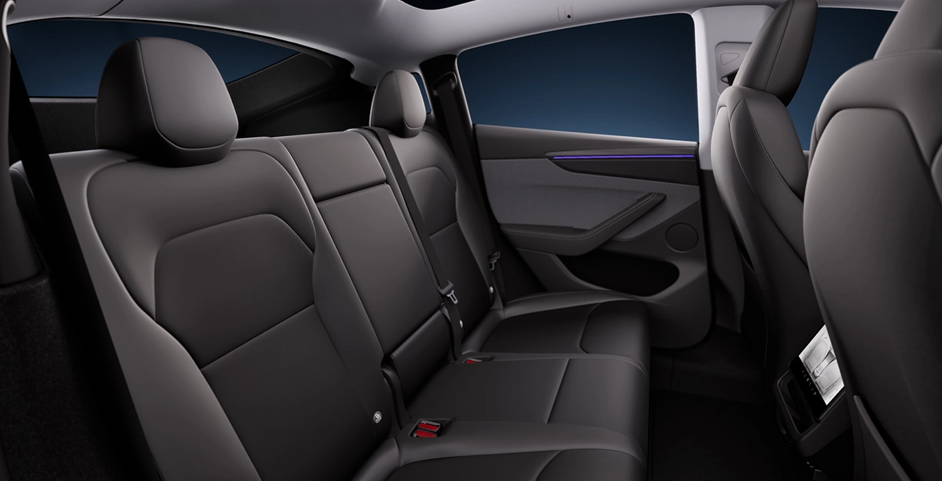 Tesla Model Y Gran Autonomía Tracción Integral 5 Tesla Model Y Traccion Trasera interior trasera | Avanti Renting