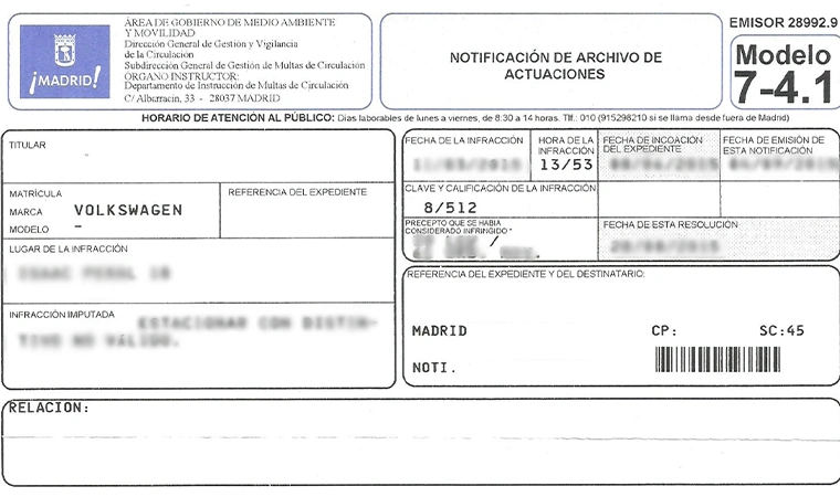 anular una multa en la zona verde de Madrid cuadrada 2 | Avanti Renting