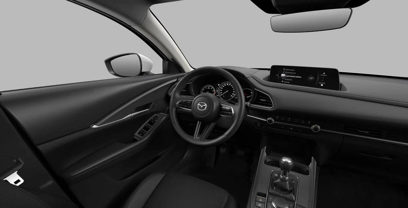 Mazda CX 30 2.5L e-SkyAct G MHEV 103kW Prime-Line 3 Mazda CX 30 2.5L e SkyAct G MHEV 103kW Prime Line interior delantera | Avanti Renting