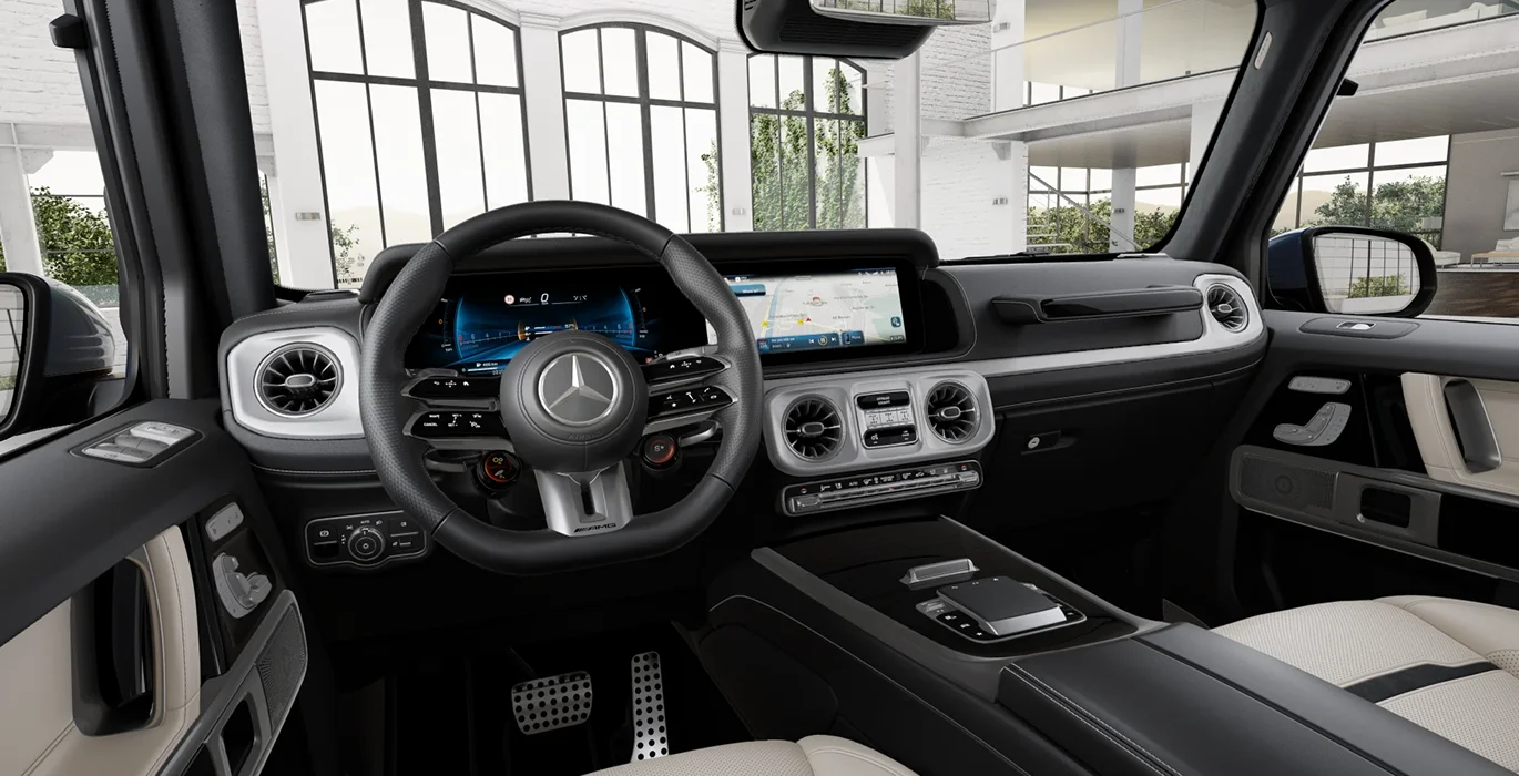 Mercedes AMG G 63 interior delantera | Avanti Renting