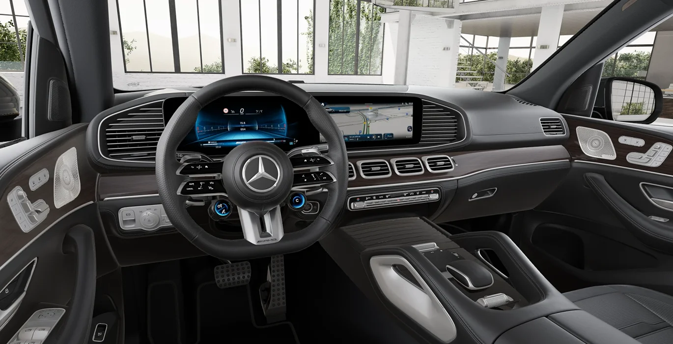 Mercedes AMG GLS 63 4MATIC interior delantera | Avanti Renting