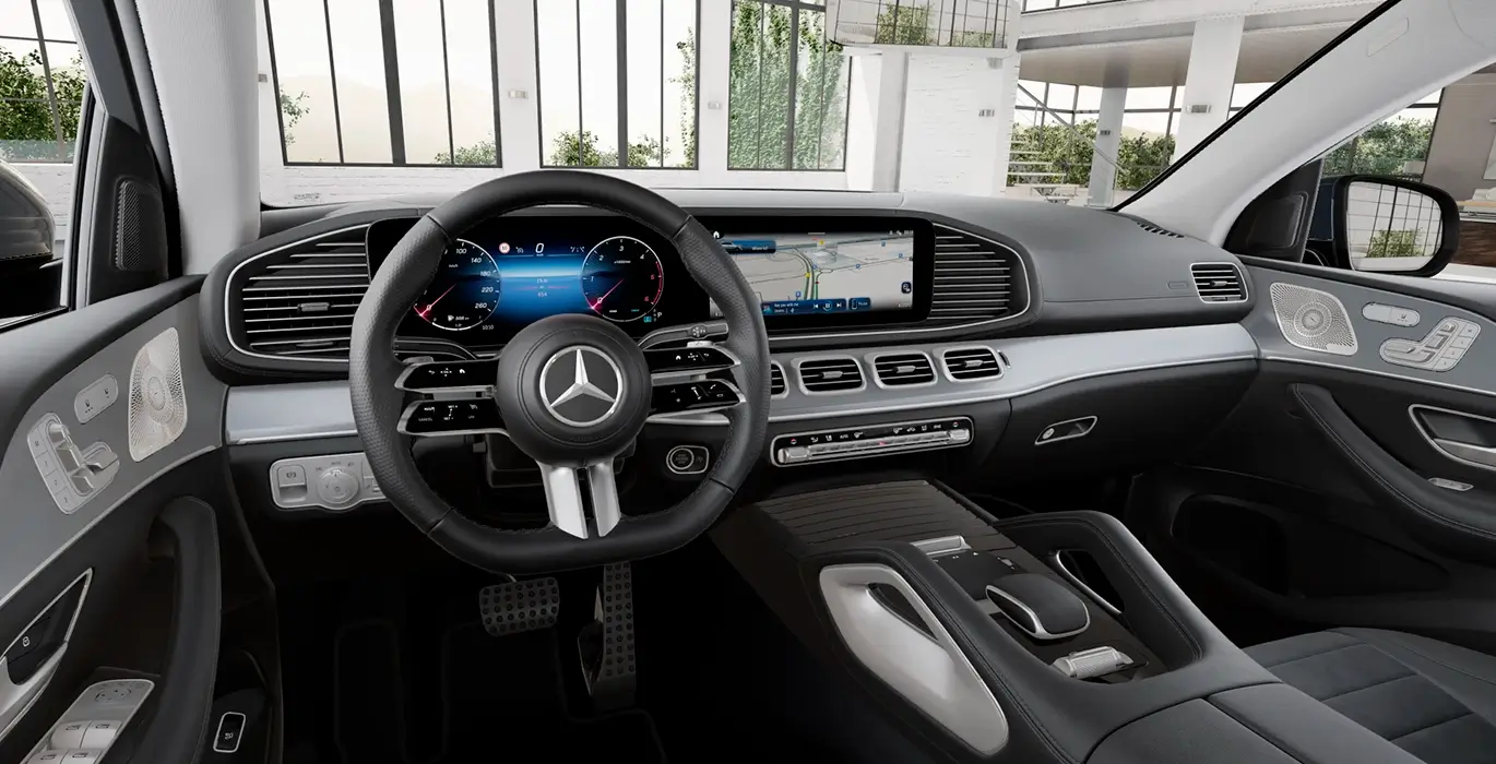 Mercedes Benz GLE 300d 4MATIC Coupe interior delantera | Avanti Renting
