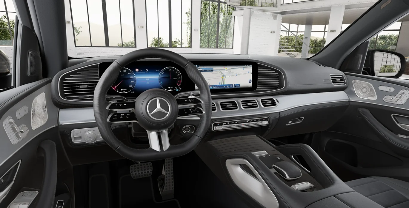 Mercedes Benz GLE 350de Tecnologia Hibrida EQ interior delantera | Avanti Renting