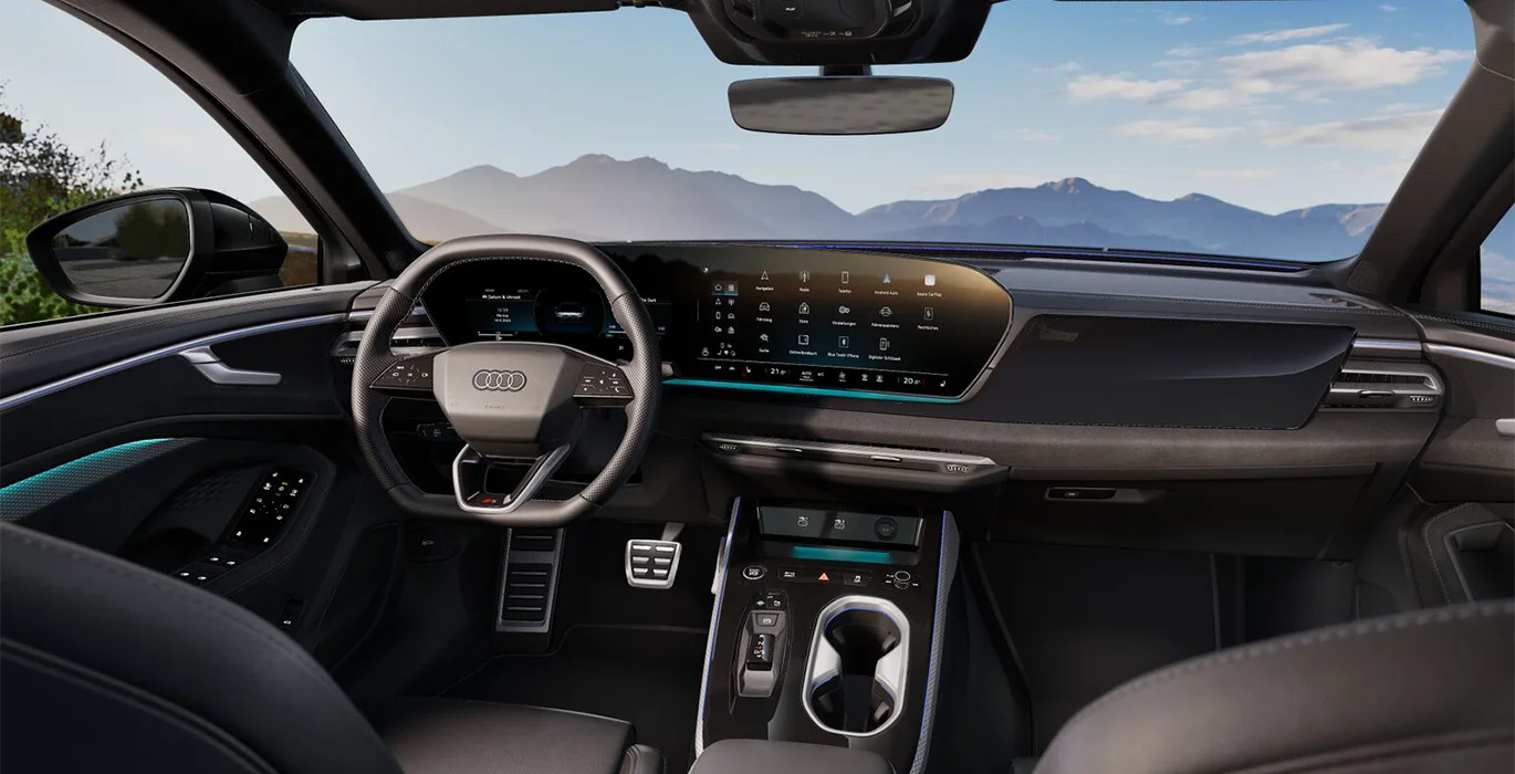 AUDI A6 TDI 150kW 204CV S Tronic Black Line interior delantera | Avanti Renting