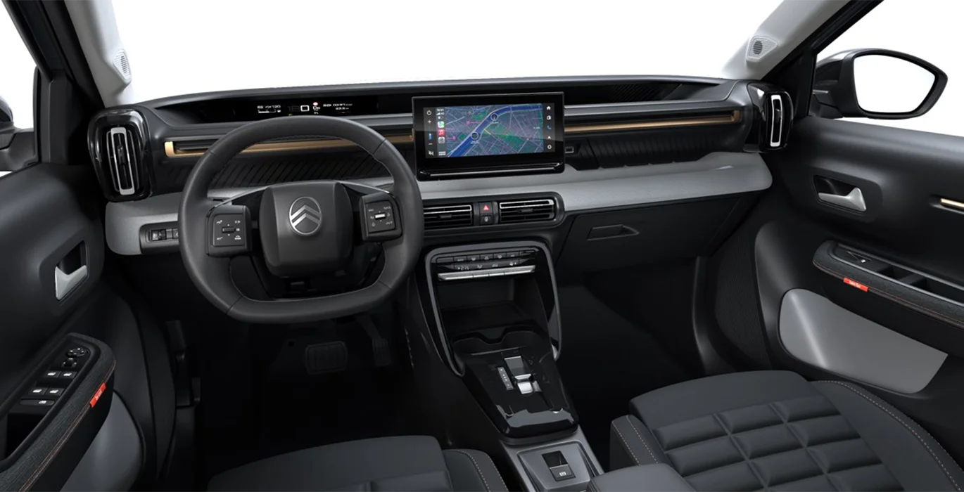 Citroen C3 Aircross Hybrid 145 Ë-DCS6 MAX 3 Citroen C3 Aircross Hybrid 145 E DCS6 MAX interior delantera | Avanti Renting