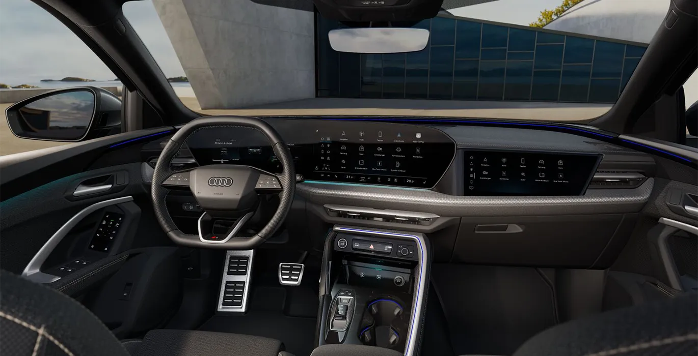 Audi Q5 Sportback S Line TFSI S Tronic interior delantera | Avanti Renting