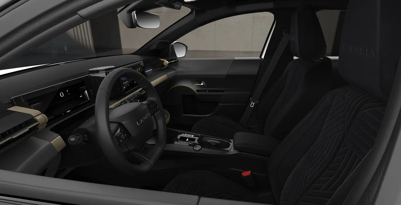 Lancia Ypsilon LX MHEV Hybrid 73kW interior delantera | Avanti Renting