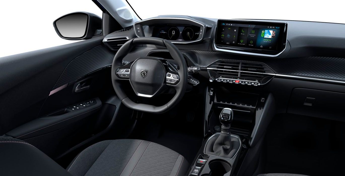 PEUGEOT 208 ALLURE PURETECH 100 interior frontal | Avanti Renting