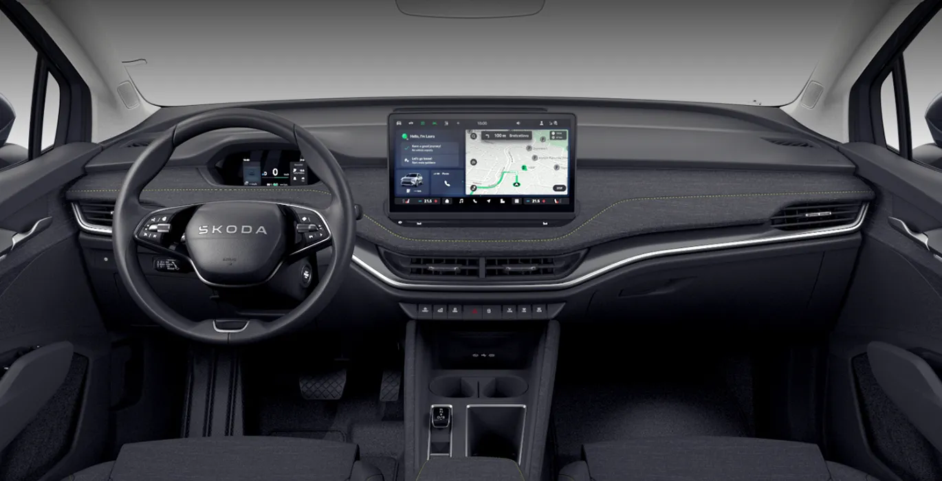 SKODA Elroq 150kW 204CV 63kWh interior delantera | Avanti Renting