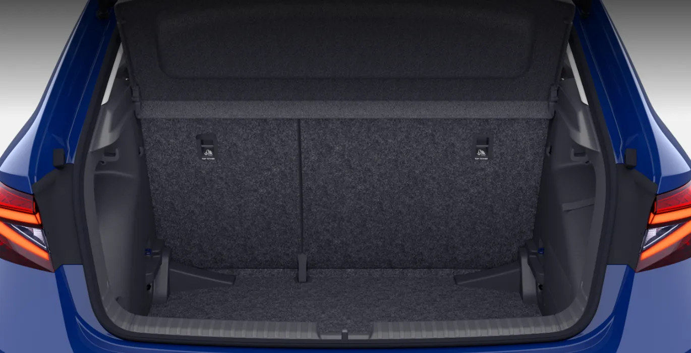 Skoda Fabia Selection 1.0 MPI 59kW (80CV) 5 Skoda Fabia Selection 1.0 MPI 59kW 80CV azul maletero | Avanti Renting