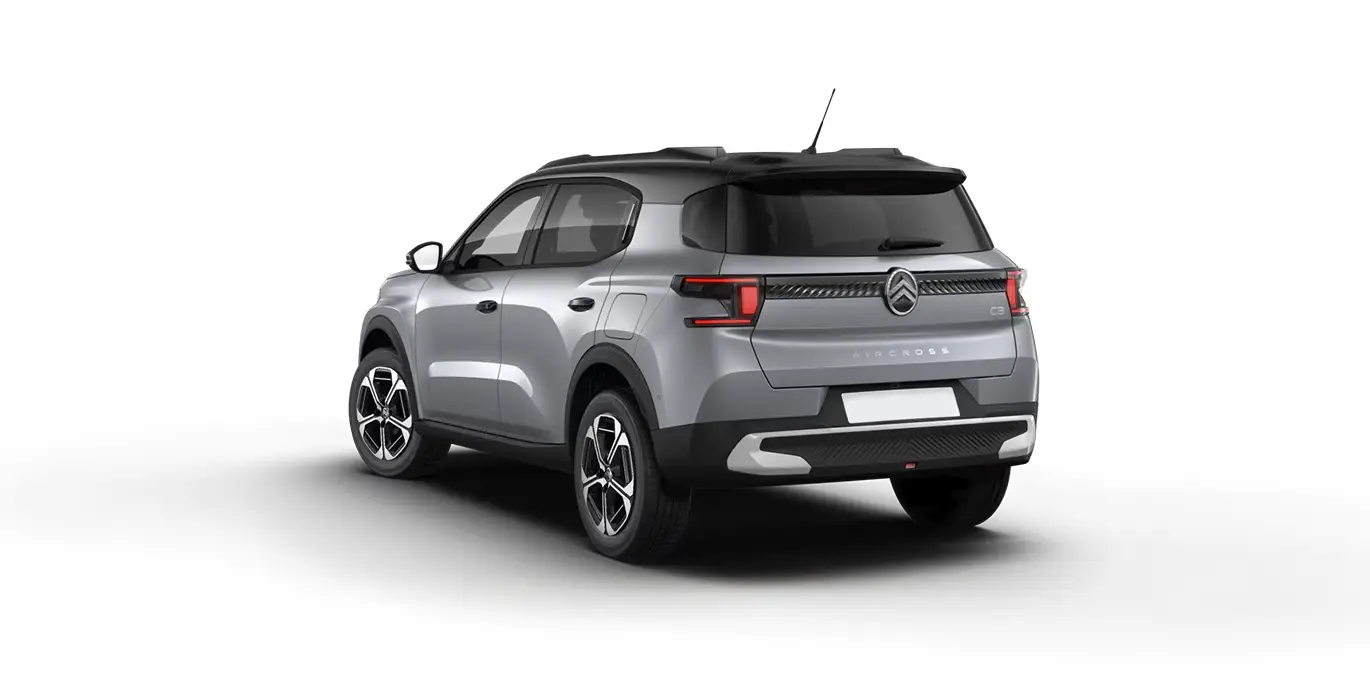 Citroen C3 Aircross Hybrid 145 E DCS6 MAX gris trasera | Avanti Renting