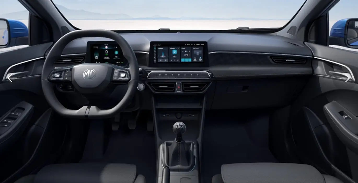 MG 3 1.5 Comfort interior delantera | Avanti Renting