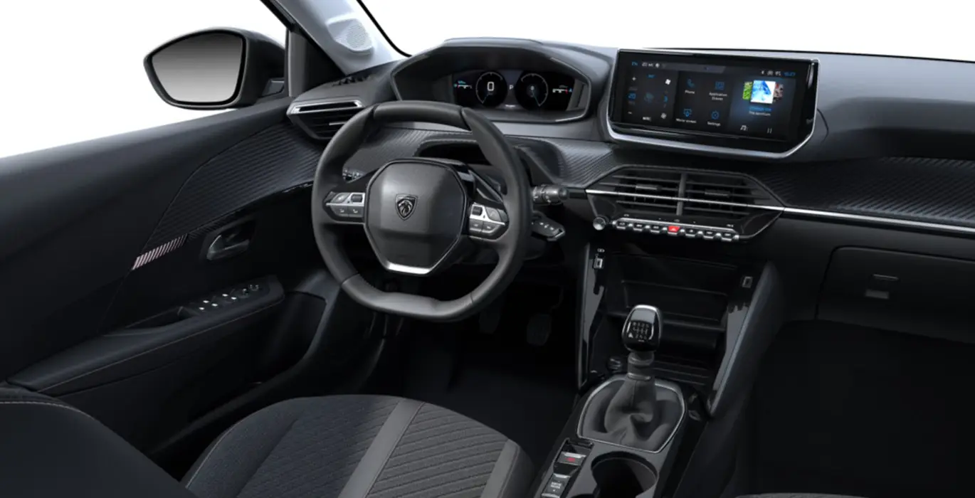 Peugeot 208 5P Allure 100 SS 6vel. interior delantera | Avanti Renting