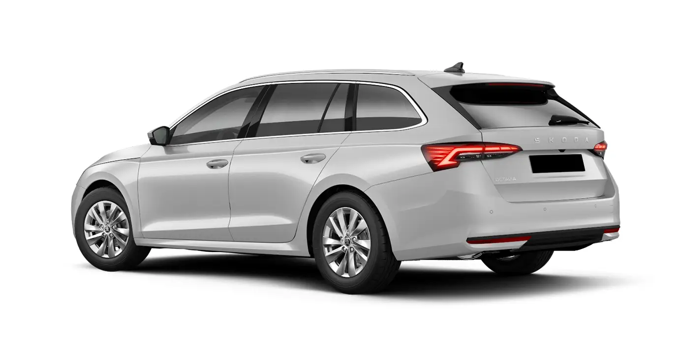 SKODA Octavia Combi 1.5 TSI DSG MHEV Selection II blanco trasera | Avanti Renting