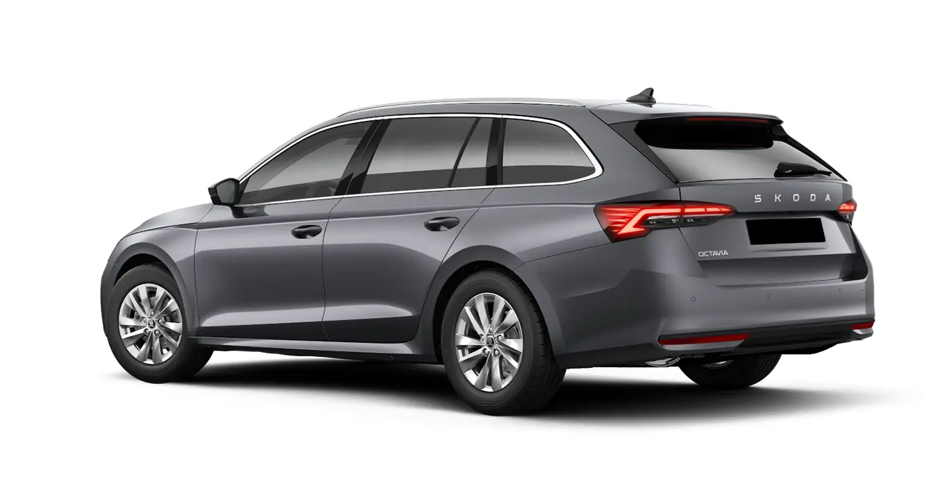 SKODA Octavia Combi 1.5 TSI DSG MHEV Selection II gris trasera | Avanti Renting
