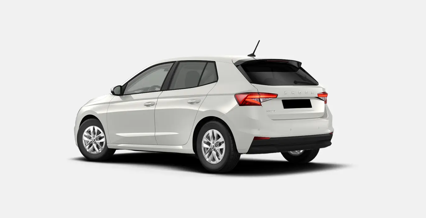 Skoda Fabia 1.0 TSI DSG Selection blanco trasera | Avanti Renting