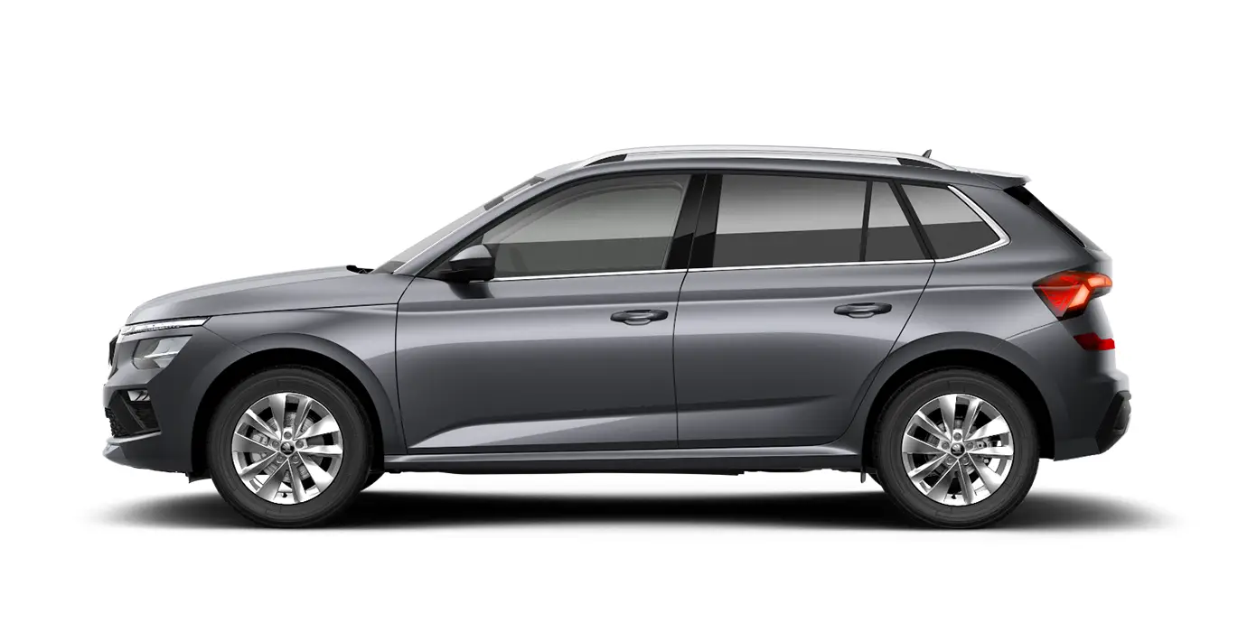 Skoda Kamiq 1.5 TSI 110kW 150CV DSG Selection gris lateral | Avanti Renting