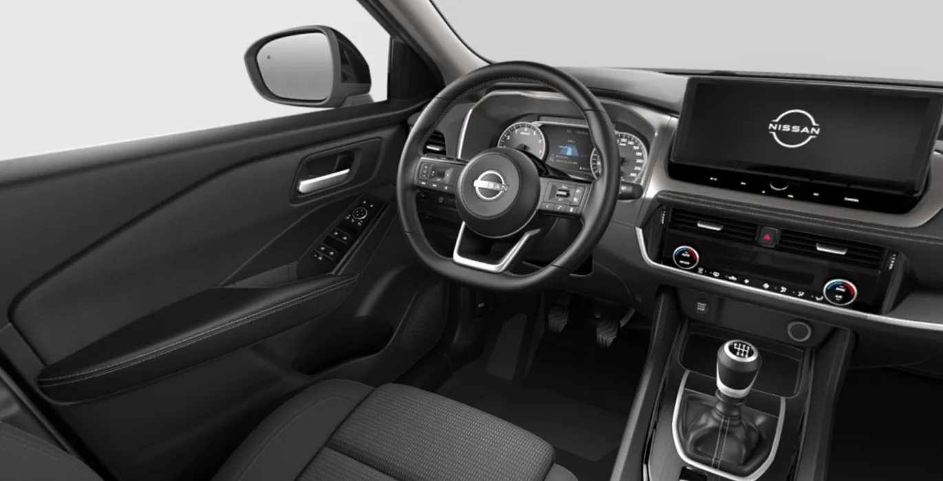 Nissan Qashqai 5P DIG T 103kW 140CV MHEV 12V 6MT 4x2 Acenta interior delantera | Avanti Renting