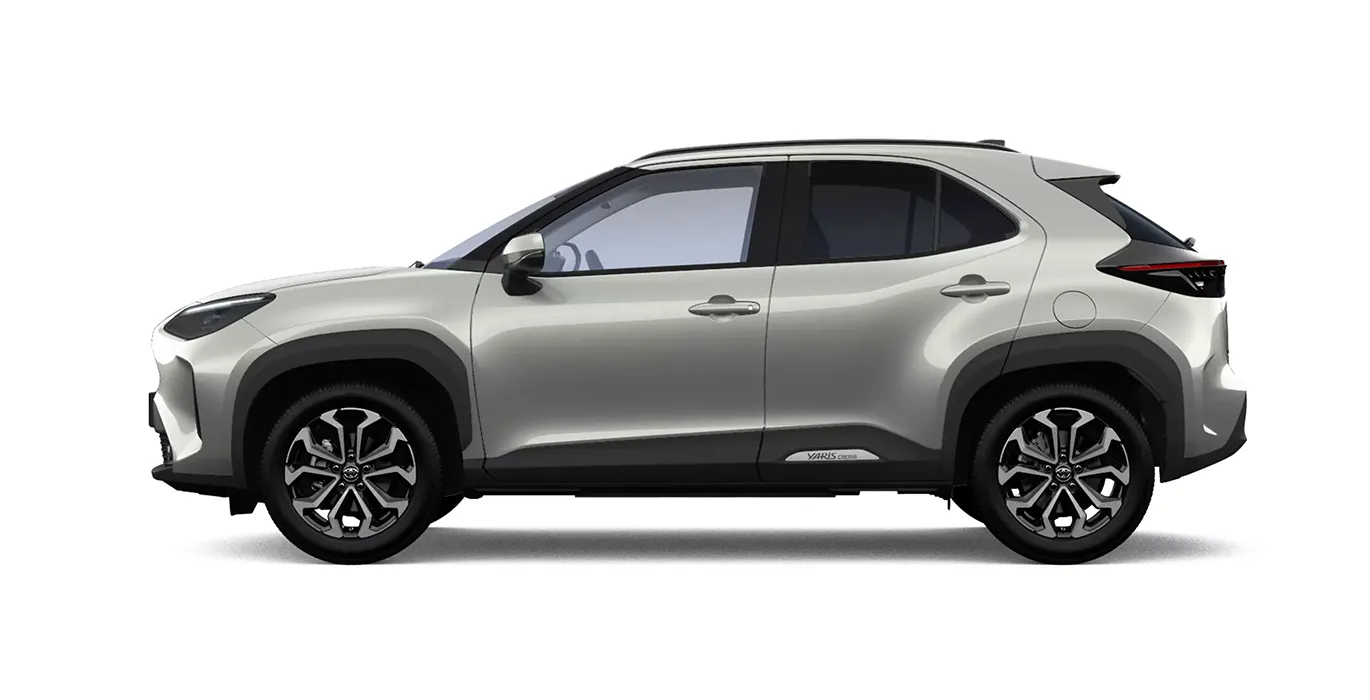 TOYOTA Yaris Cross 130H e CVT 5P Active lateral gris claro | Avanti Renting