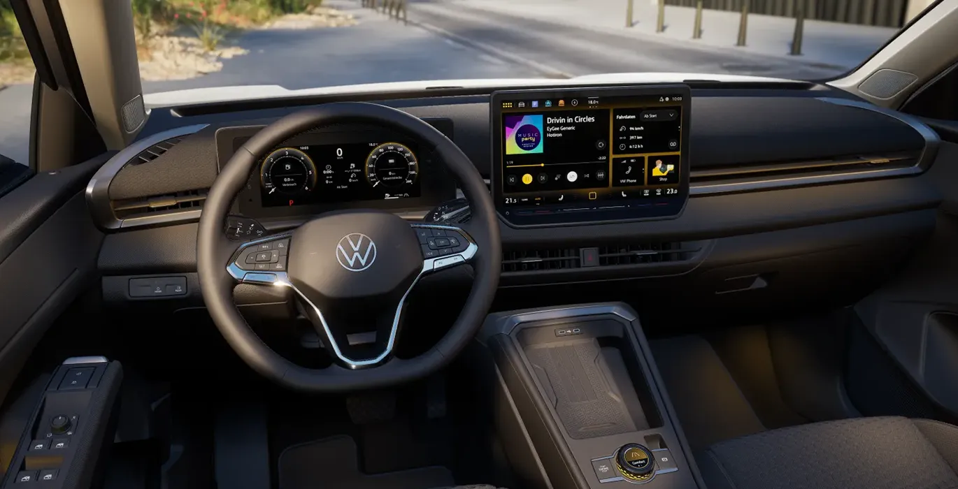 Volkswagen T-ROC Más 1.5 eTSI 85kW (116CV) DSG 3 Volkswagen T ROC Mas 1.5 eTSI 85kW 116CV DSG interior delantera | Avanti Renting