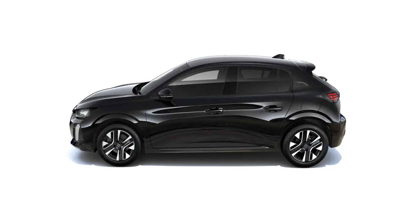 Peugeot 208 1.2 Allure PureTech SS negro lateral | Avanti Renting