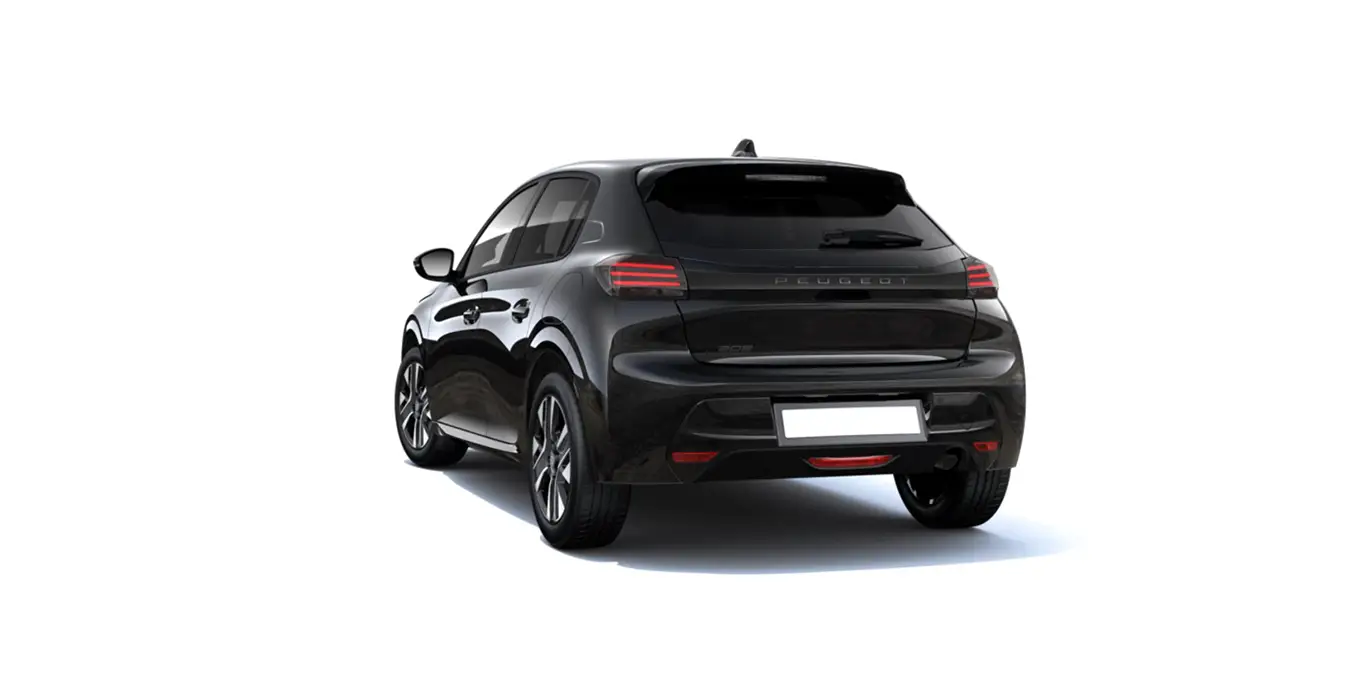 Peugeot 208 1.2 Allure PureTech SS negro trasera | Avanti Renting