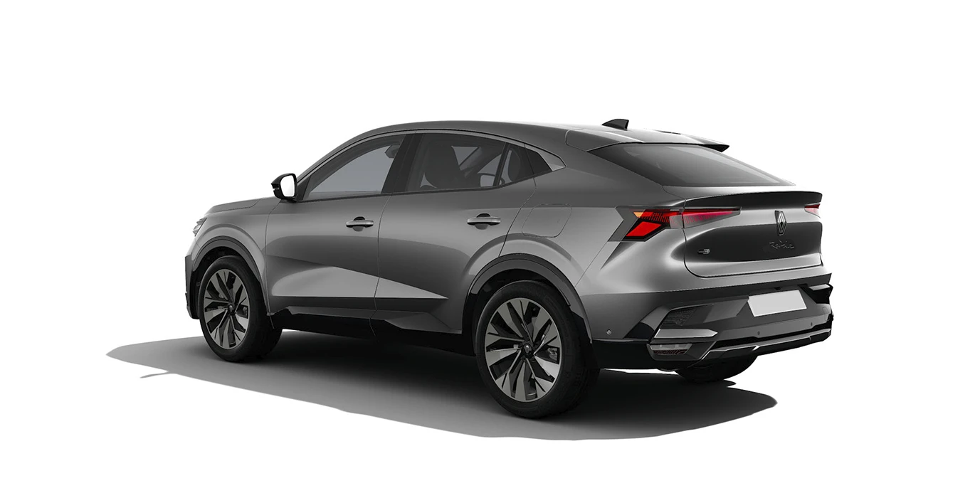 RENAULT RAFALE TECHNO E TECH FULL HYBRID 200CV gris trasera | Avanti Renting