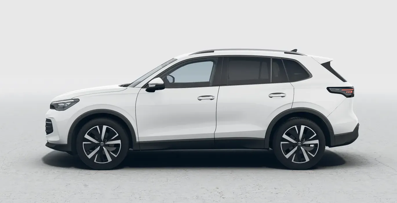 Volkswagen Tiguan Mas 1.5 eTSI DSG lateral blanco | Avanti Renting